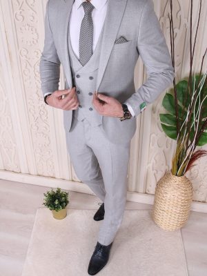 Traje Tradicional | Traje Gris Claro | Incluye Chaleco