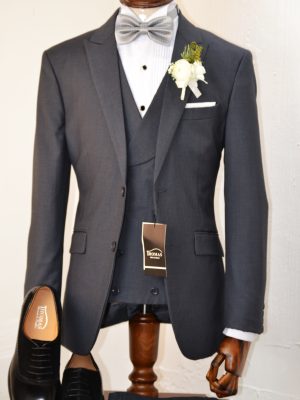 Traje Tradicional | Traje Gris Oscuro | Incluye Chaleco