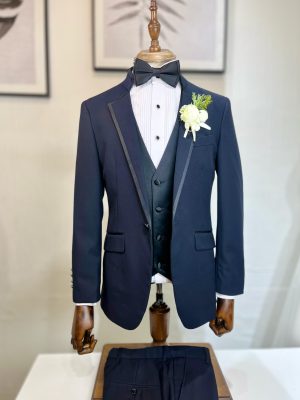 Traje Mao | Traje Azul Marino | Incluye Chaleco