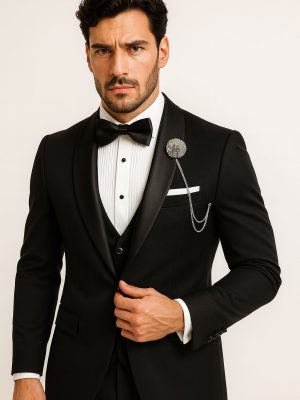 Multitraje | Traje Negro | Cuatro piezas - Incluye Chaleco