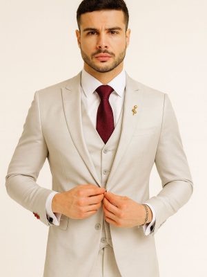 Traje Tradicional | Traje Beige | Incluye Chaleco