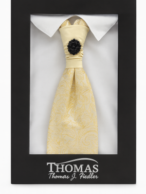 corbatín/plastron/amarillo/diseño