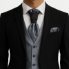 Set | Gillette | 3 Piezas | Gris con pliegues