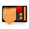 Set | Corbata | 4 Piezas | Naranja diseño