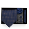 Set | Corbata | 4 Piezas | Azul cuadros café
