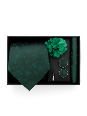 Set | Corbata | 4 Piezas | Verde musgo