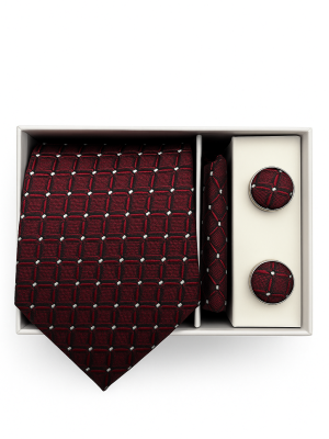 Set | Corbata | 3 Piezas | Burdeo Diseño