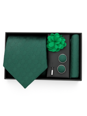 Set | Corbata | 4 Piezas | Verde diseño
