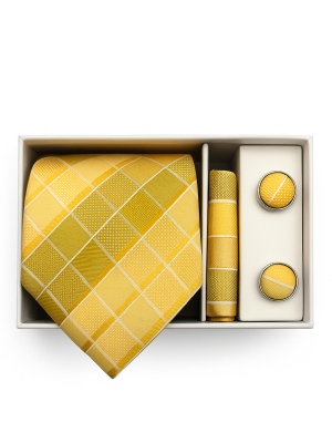 Set | Corbata | 3 Piezas | Amarillo diseño