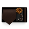 Set | Corbata | 4 Piezas | Cafe textura