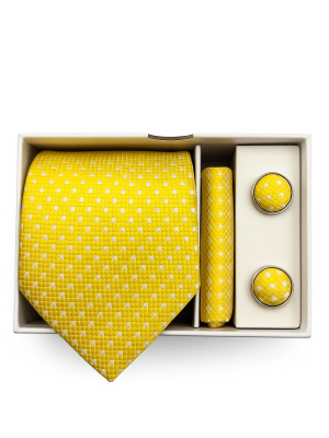 Set | Corbata | 3 Piezas | Amarillo puntos