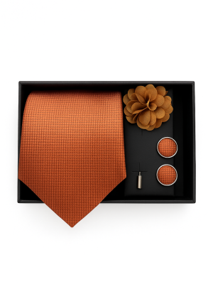Set | Corbata | 4 Piezas | Terracota