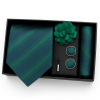 Set | Corbata | 4 Piezas | Verde rayas
