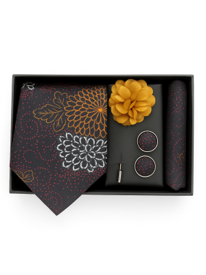 Set | Corbata | 4 Piezas | Negro diseño