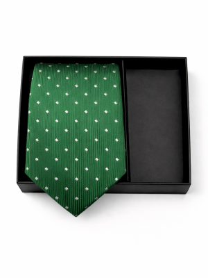 Corbata | Colección | verde puntos |