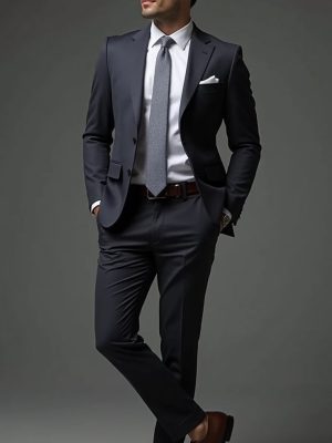 Traje Clásico | Traje negro | Dos piezas | 018-BLACK