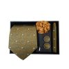 Set | Corbata | 4 Piezas | Dorado Envejecido