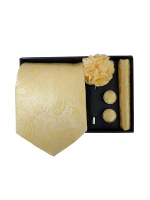 Set | Corbata | 4 Piezas | Amarillo Diseño