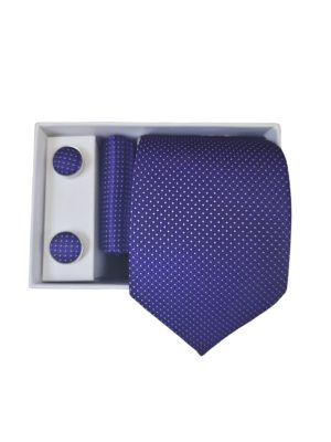 Set | Corbata | 3 Piezas | Azul Diseño Puntos