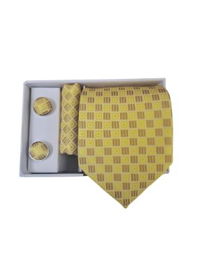 Set | Corbata | 3 Piezas Amarrillo Diseño