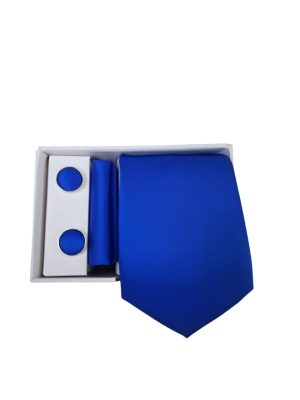 Set | Corbata | 3 Piezas | Azul lisa