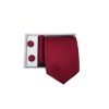Set | Corbata | 3 Piezas | Burdeo Lisa