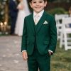 Traje| Niño| 3 piezas Verde Esmeralda