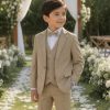 Traje| Niño| 3 piezas Arena Claro